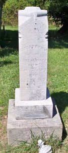 Elizabeth's tombstone.